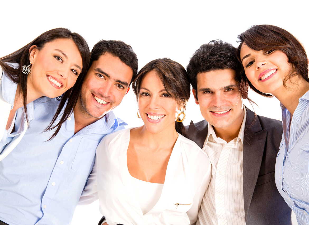 smiling group